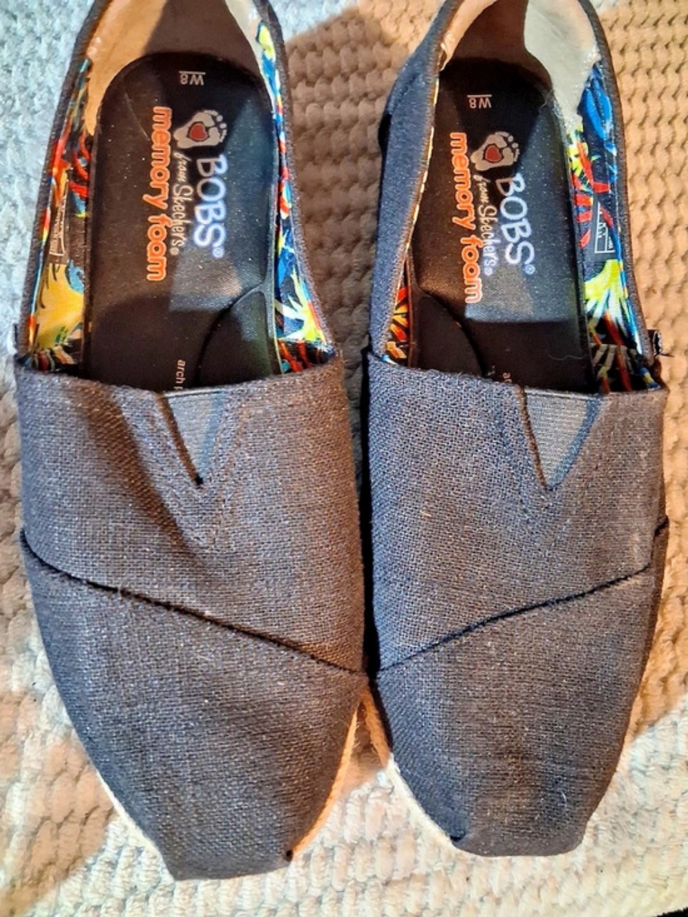 BOBS from Skechers Black Espadrille Slip-On Shoes
